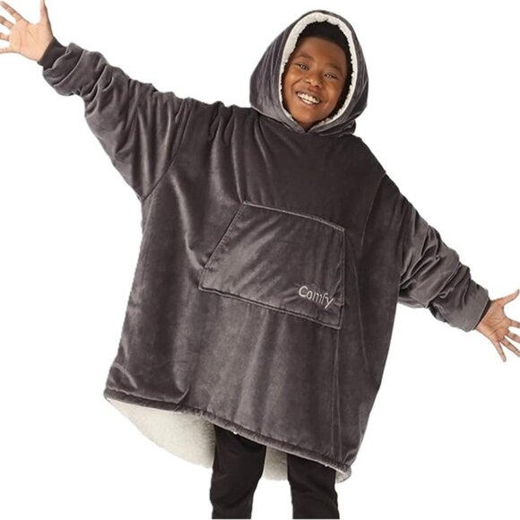 The Comfy Other - THE COMFY JR Original Sherpa Lined Microfiber Fleece Wearable Blanket, Oversized